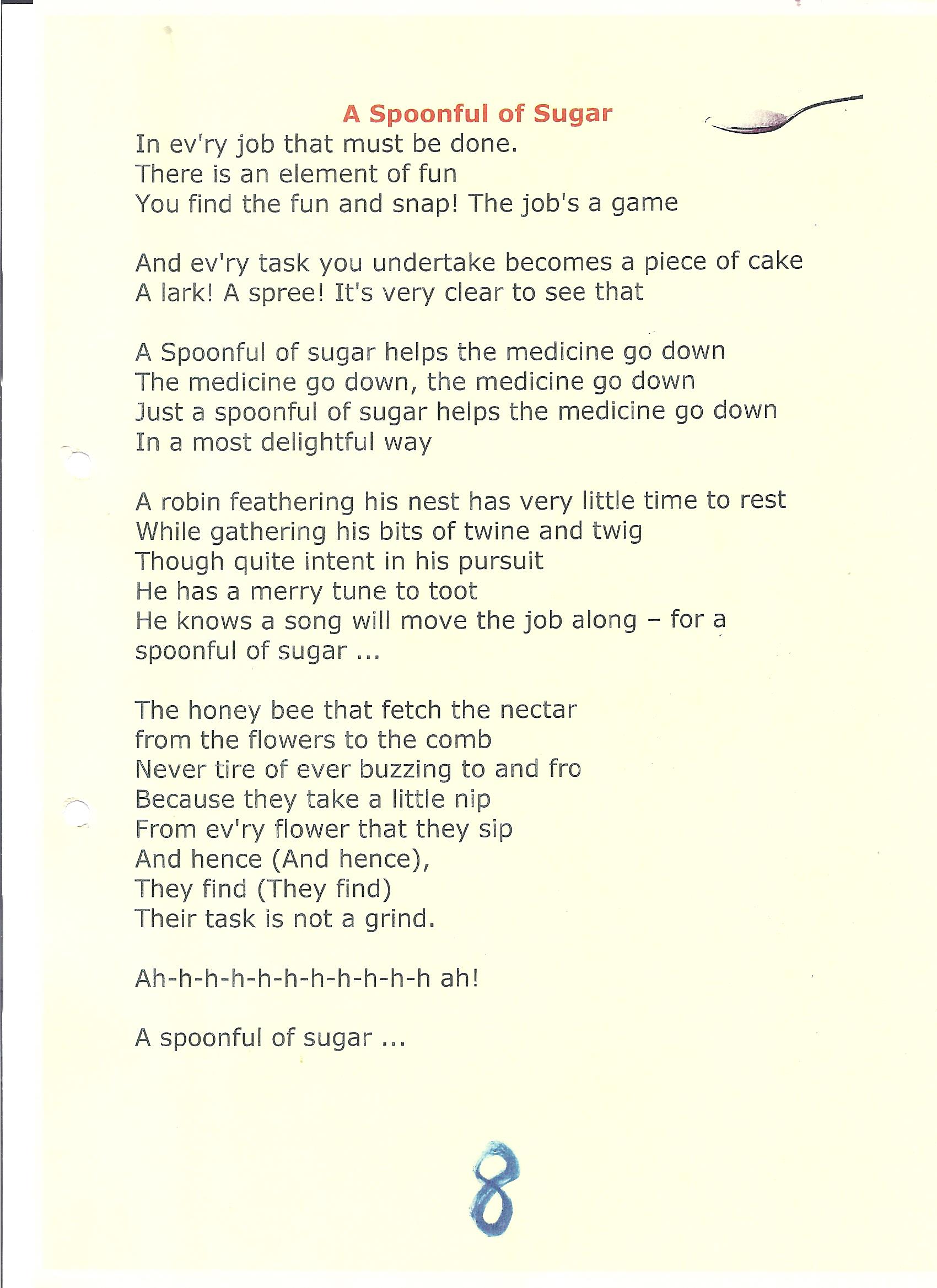 Spoonful Of Sugar Lyrics